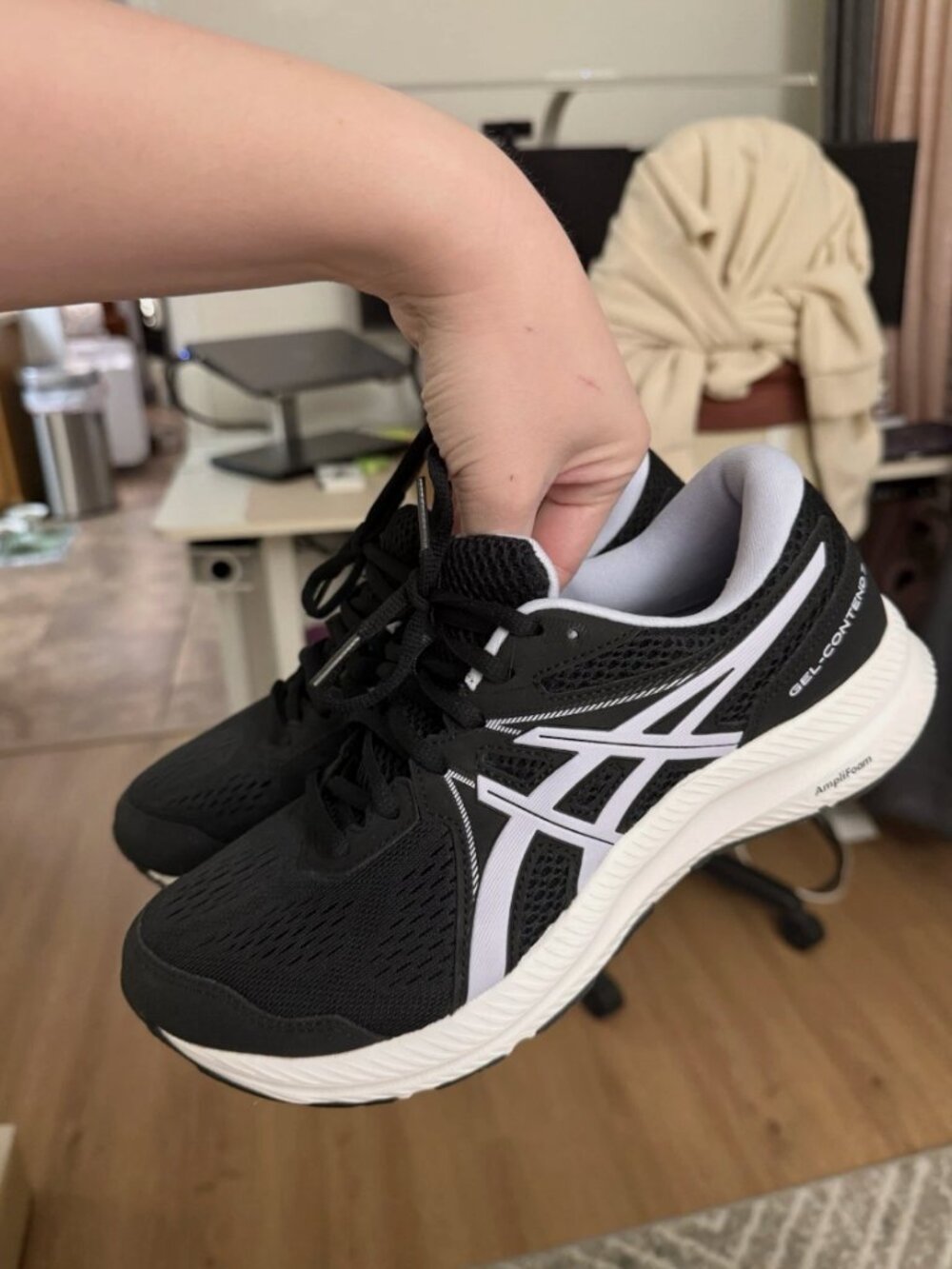 ASICS Gel-Contend 7 Running Shoes Women's 9W Black Lilac Wide - Picture 8 of 8